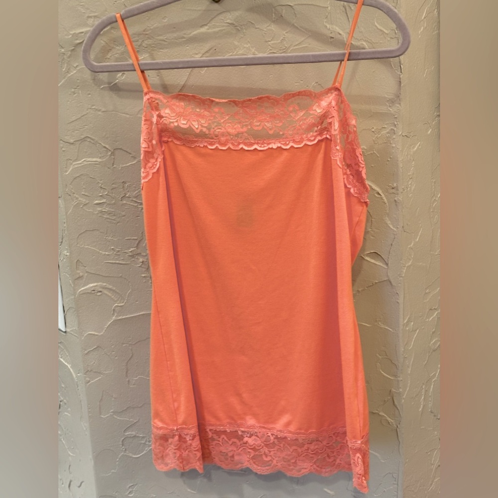 Orange Lace Adjustable Camisole
